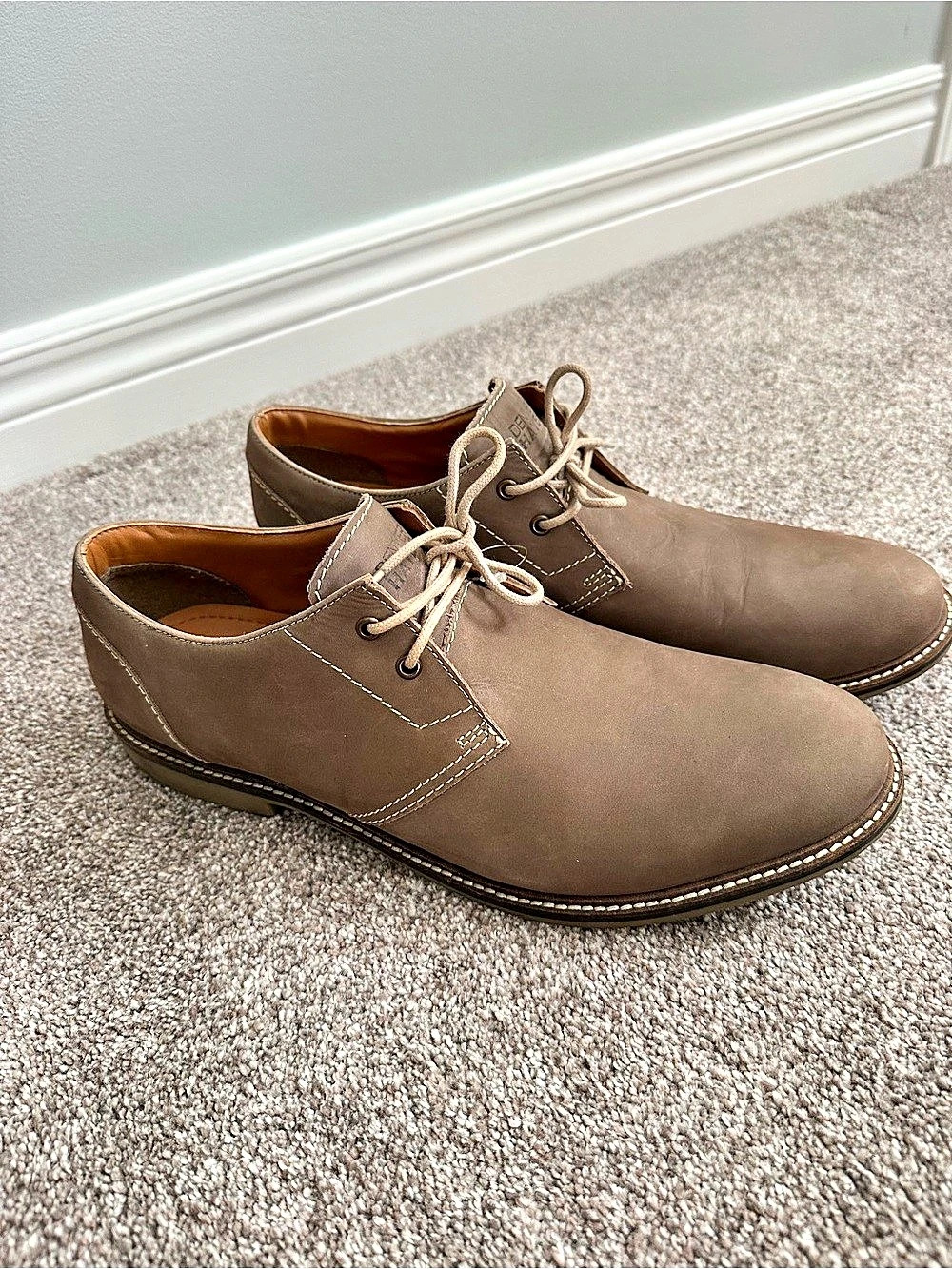 Denver Hayes Men's Brown Leather Oxfords US 13